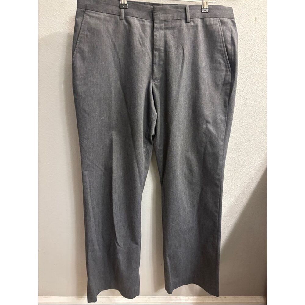 Men's Gray Dress Pants - Classic Straight Fit